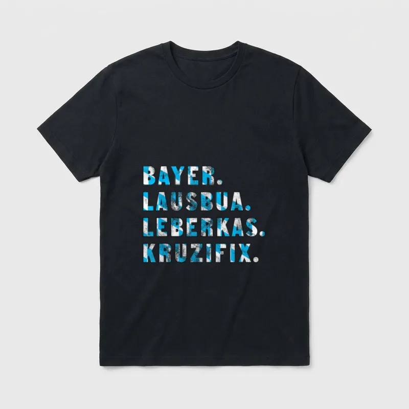 Lustiger Bayerischer Spruch T-Shirt – Klassisches T-Shirt in Schwarz