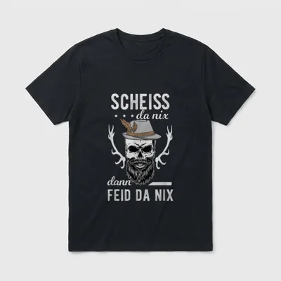 Bayrisch Bayern Spruch Scheiss T-Shirt – Klassisches T-Shirt in Schwarz