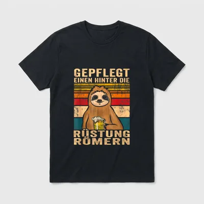 Einen hinter die Rüstung T-Shirt – Klassisches T-Shirt in Schwarz
