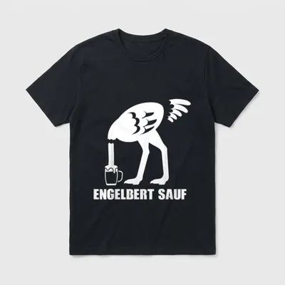 Engelbert Sauf Lustig Bier T-Shirt – Klassisches T-Shirt in Schwarz