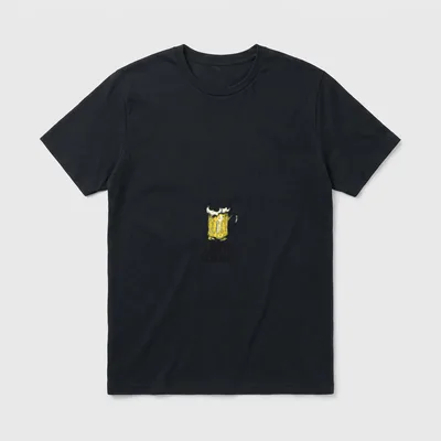 Lecker Bierchen Lustiger Bier T-Shirt – Bierkrug mit Schaum, Schriftzug „Lecker Bierchen“ – Klassisches T-Shirt in Schwarz