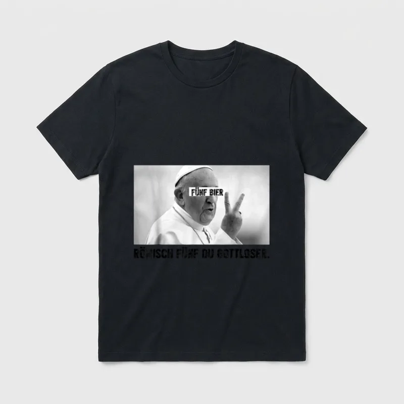 Fünf Bier Römisch Fünf T-Shirt – Klassisches T-Shirt in Schwarz
