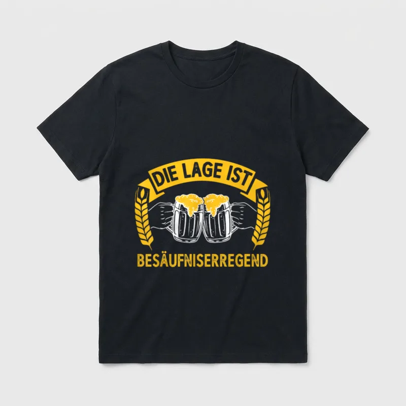 Die Lage Ist Besäufniserregend T-Shirt – Klassisches T-Shirt in Schwarz