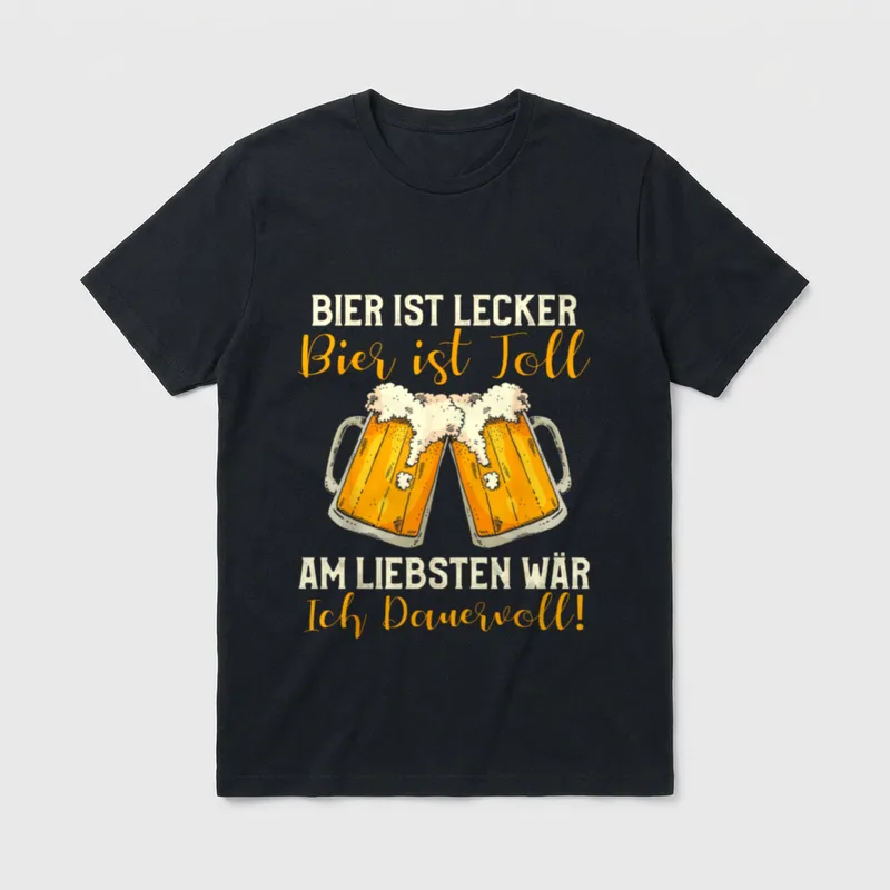 Bier ist Lecker Bier T-Shirt – Klassisches T-Shirt in Schwarz
