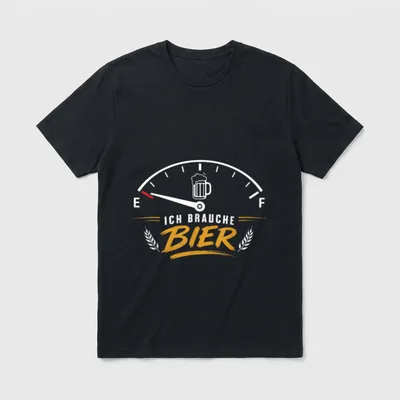 Ich Brauche Bier Lustiger Spruch T-Shirt – Klassisches T-Shirt in Schwarz