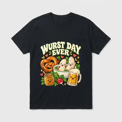 Wurst Day Ever Lustiger T-Shirt – Klassisches T-Shirt in Schwarz