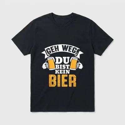 Spaß Spruch Biertrinker T-Shirt – Klassisches T-Shirt in Schwarz