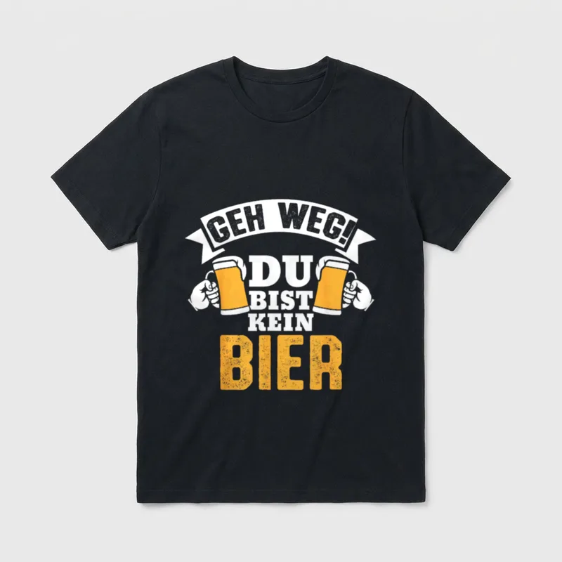 Spaß Spruch Biertrinker T-Shirt – Klassisches T-Shirt in Schwarz