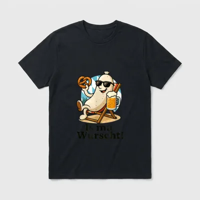 Lustiger Bayrischer Weißwurst Spruch T-Shirt – Klassisches T-Shirt in Schwarz