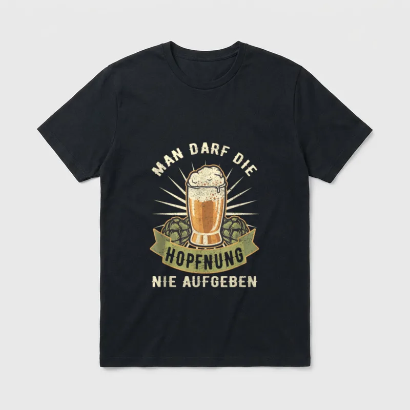 Man darf die Hopfnung nie T-Shirt – Klassisches T-Shirt in Schwarz