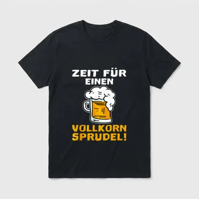 Zeit für einen Vollkornsprudel T-Shirt – Klassisches T-Shirt in Schwarz