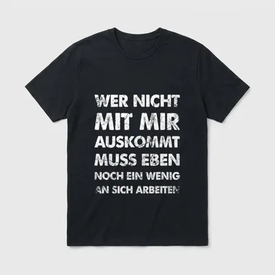 Lustiger Spruch Wer Nicht T-Shirt – Klassisches T-Shirt in Schwarz