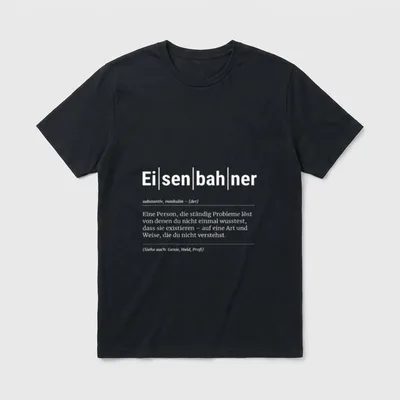 Eisenbahner Lustiges Kollege T-Shirt – Klassisches T-Shirt in Schwarz