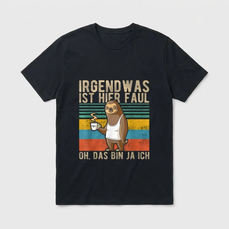 Irgendwas ist hier faul lustiger T-Shirt – Klassisches T-Shirt in Schwarz