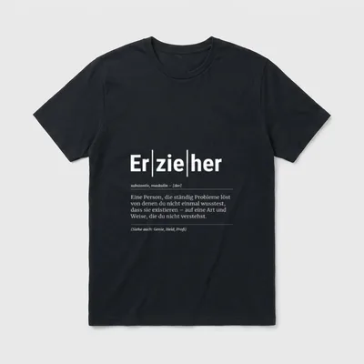 Erzieher T-Shirt lustig – Klassisches T-Shirt in Schwarz