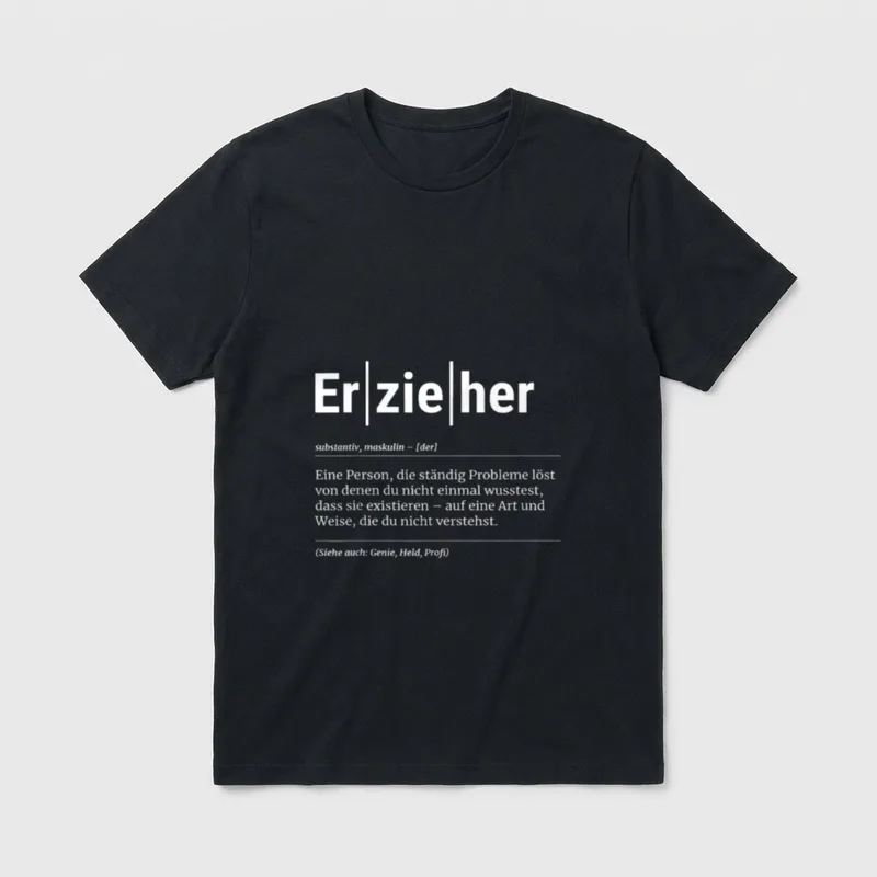 Erzieher T-Shirt lustig – Klassisches T-Shirt in Schwarz