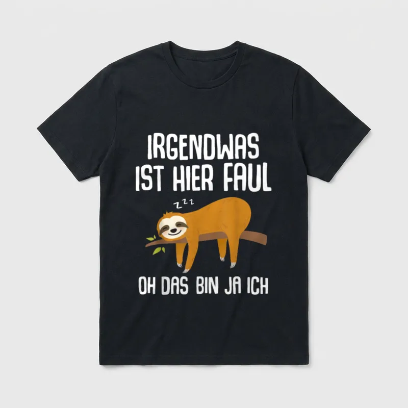 Lustiger Faultier Spruch Mitarbeiter Arbeitskollege T-Shirt – Klassisches T-Shirt in Schwarz