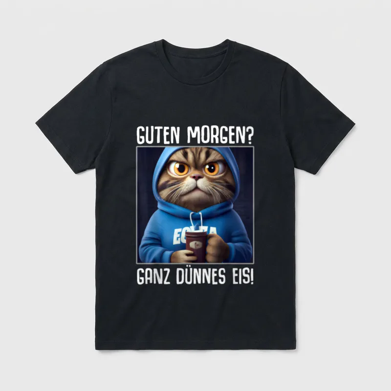 Kaffee Morgenmuffel Mitarbeiter Spruch T-Shirt – Klassisches T-Shirt in Schwarz
