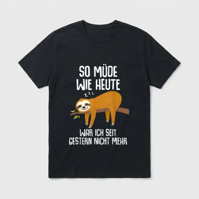 Lustiger Faultier Spruch Mitarbeiter Büro & Kollegen T-Shirt – Klassisches T-Shirt in Schwarz