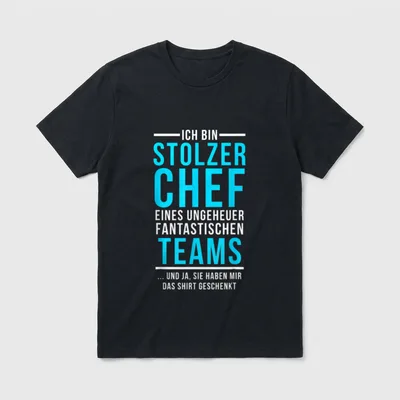 Stolzer Chef Eines Fantastischen Teams T-Shirt – Klassisches T-Shirt in Schwarz