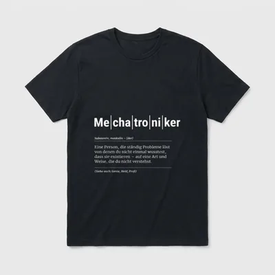 Mechatroniker Lustiges Kollege T-Shirt – Klassisches T-Shirt in Schwarz