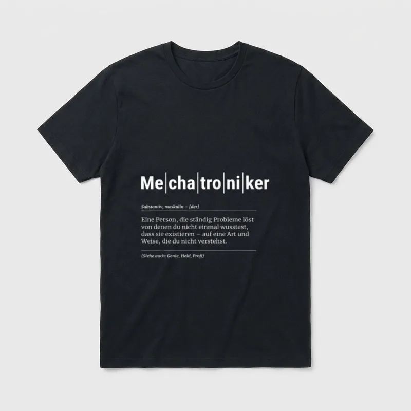 Mechatroniker Lustiges Kollege T-Shirt – Klassisches T-Shirt in Schwarz