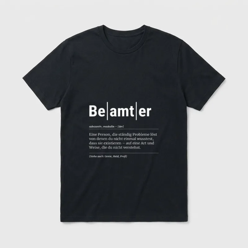 Beamter Lustiges Kollege T-Shirt – Klassisches T-Shirt in Schwarz