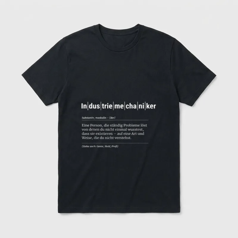Industriemechaniker Lustiges Kollege T-Shirt – Klassisches T-Shirt in Schwarz