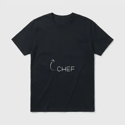 Ich Bin Der Chef T-Shirt – Pfeil nach oben über dem Schriftzug „Chef“ – Klassisches T-Shirt in Schwarz