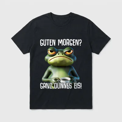Guten Morgen? Ganz dünnes Büro & Kollegen T-Shirt – Klassisches T-Shirt in Schwarz
