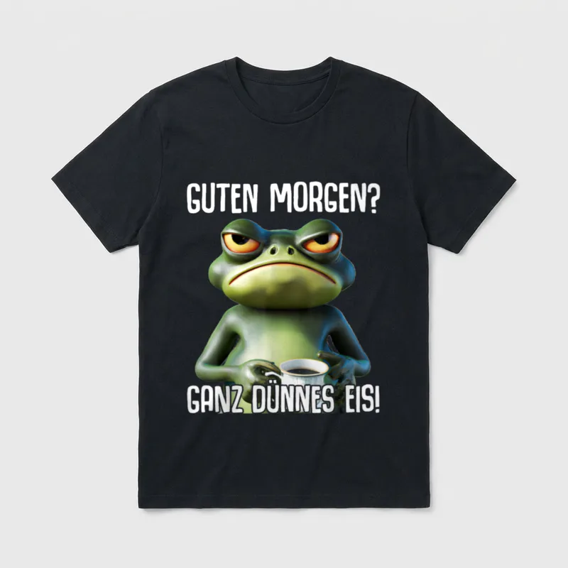 Guten Morgen? Ganz dünnes Büro & Kollegen T-Shirt – Klassisches T-Shirt in Schwarz