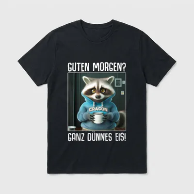 Kaffee Morgenmuffel Mitarbeiter Spruch Lustig T-Shirt – Klassisches T-Shirt in Schwarz