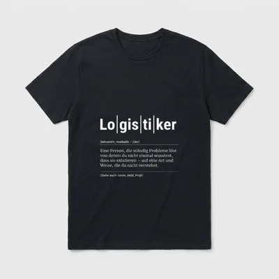 Logistiker Lustiges Kollege T-Shirt – Klassisches T-Shirt in Schwarz