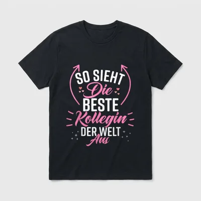 Beste Kollegin Co. Lustig T-Shirt – Klassisches T-Shirt in Schwarz