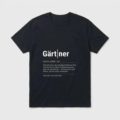 Gärtner I Lustiges Kollege T-Shirt – Klassisches T-Shirt in Schwarz
