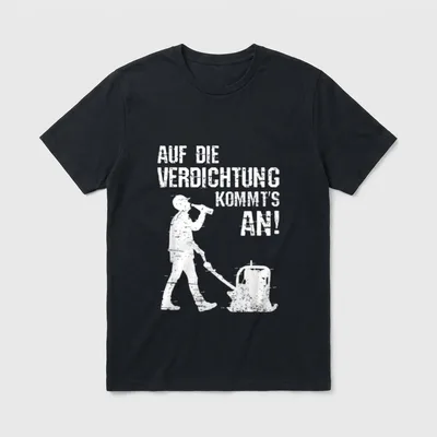 Bauarbeiter Bier Spruch T-Shirt – Klassisches T-Shirt in Schwarz