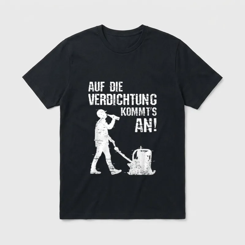 Bauarbeiter Bier Spruch T-Shirt – Klassisches T-Shirt in Schwarz