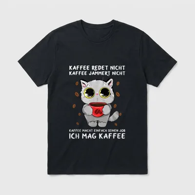 Kaffee Redet Nicht Kaffee Büro & Kollegen T-Shirt – Klassisches T-Shirt in Schwarz