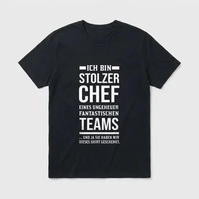 Stolzer Chef Eines Fantastischen Teams Chef Sprüche T-Shirt – Klassisches T-Shirt in Schwarz