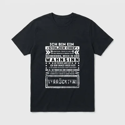 Ich Bin Ein Stolzer T-Shirt – Spruch über einen Chef, der sein Team in den Wahnsinn treibt – Klassisches T-Shirt in Schwarz