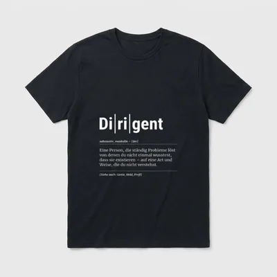 Dirigent Lustiges Kollege T-Shirt – Klassisches T-Shirt in Schwarz