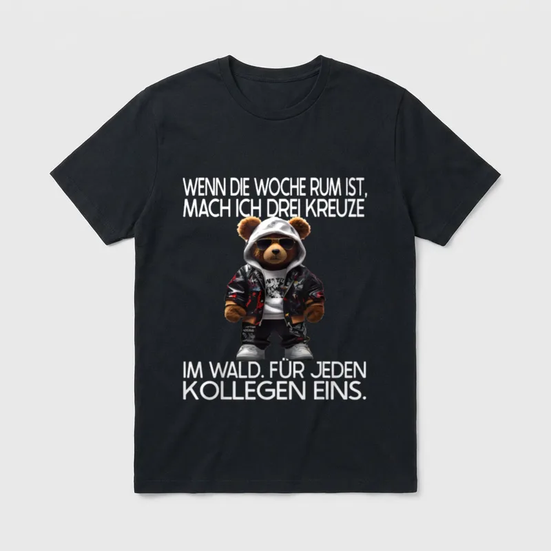 Witziger Teddy Spruch Geschenke T-Shirt – Klassisches T-Shirt in Schwarz