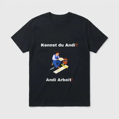 Lustiges Humor Handwerker Spruch Andi T-Shirt – Klassisches T-Shirt in Schwarz