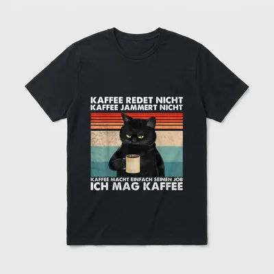 Kaffee Redet Nicht Lustig T-Shirt – Klassisches T-Shirt in Schwarz