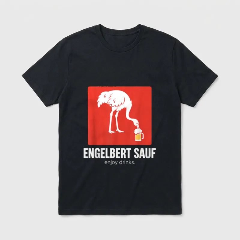 Engelbert Sauf Arbeitskleidung Sauf T-Shirt – Klassisches T-Shirt in Schwarz