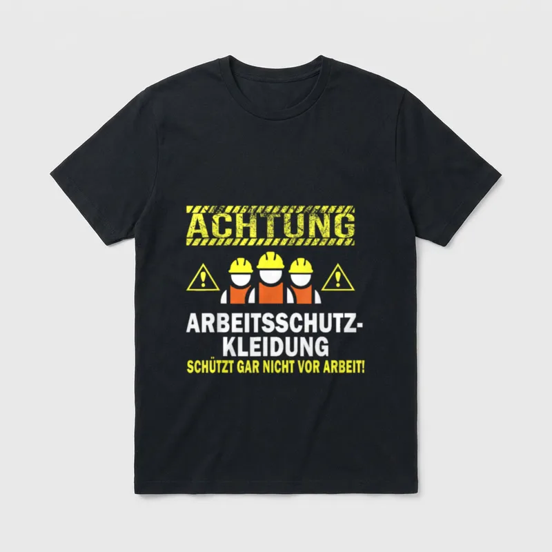 Lustiger Spruch Arbeitsschutzkleidung Kein T-Shirt – Klassisches T-Shirt in Schwarz