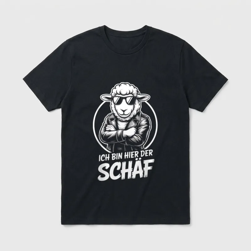 Ich Bin Hier Der Schäf T-Shirt – Klassisches T-Shirt in Schwarz