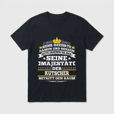 Kutscher Lustiges Job Pferde-Kutsche T-Shirt – Klassisches T-Shirt in Schwarz