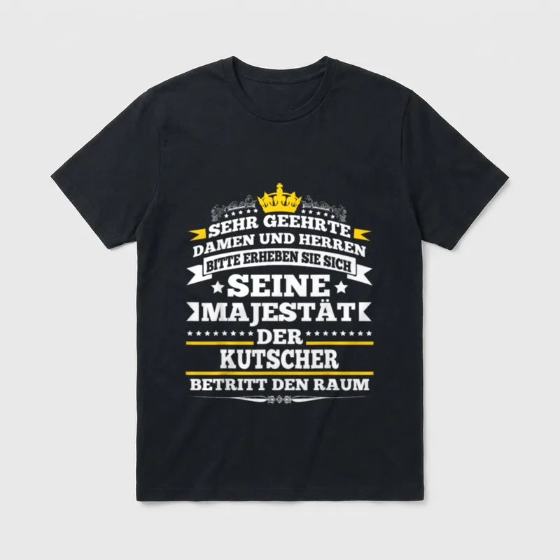 Kutscher Lustiges Job Pferde-Kutsche T-Shirt – Klassisches T-Shirt in Schwarz