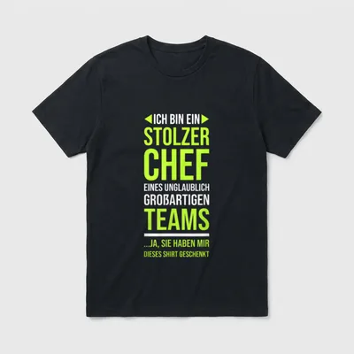 Ich bin stolzer Chef T-Shirt – Klassisches T-Shirt in Schwarz